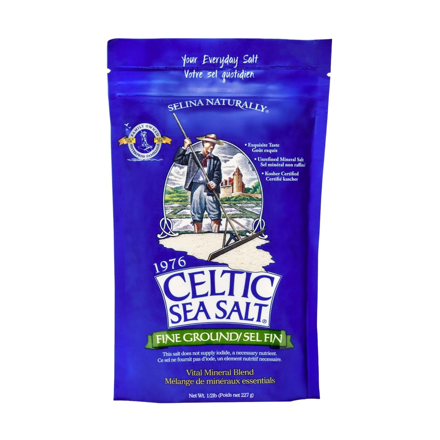 Celtic Sea Salt Fine Ground – Natural Mineral Salt, Sustainably Harvested, GMP C