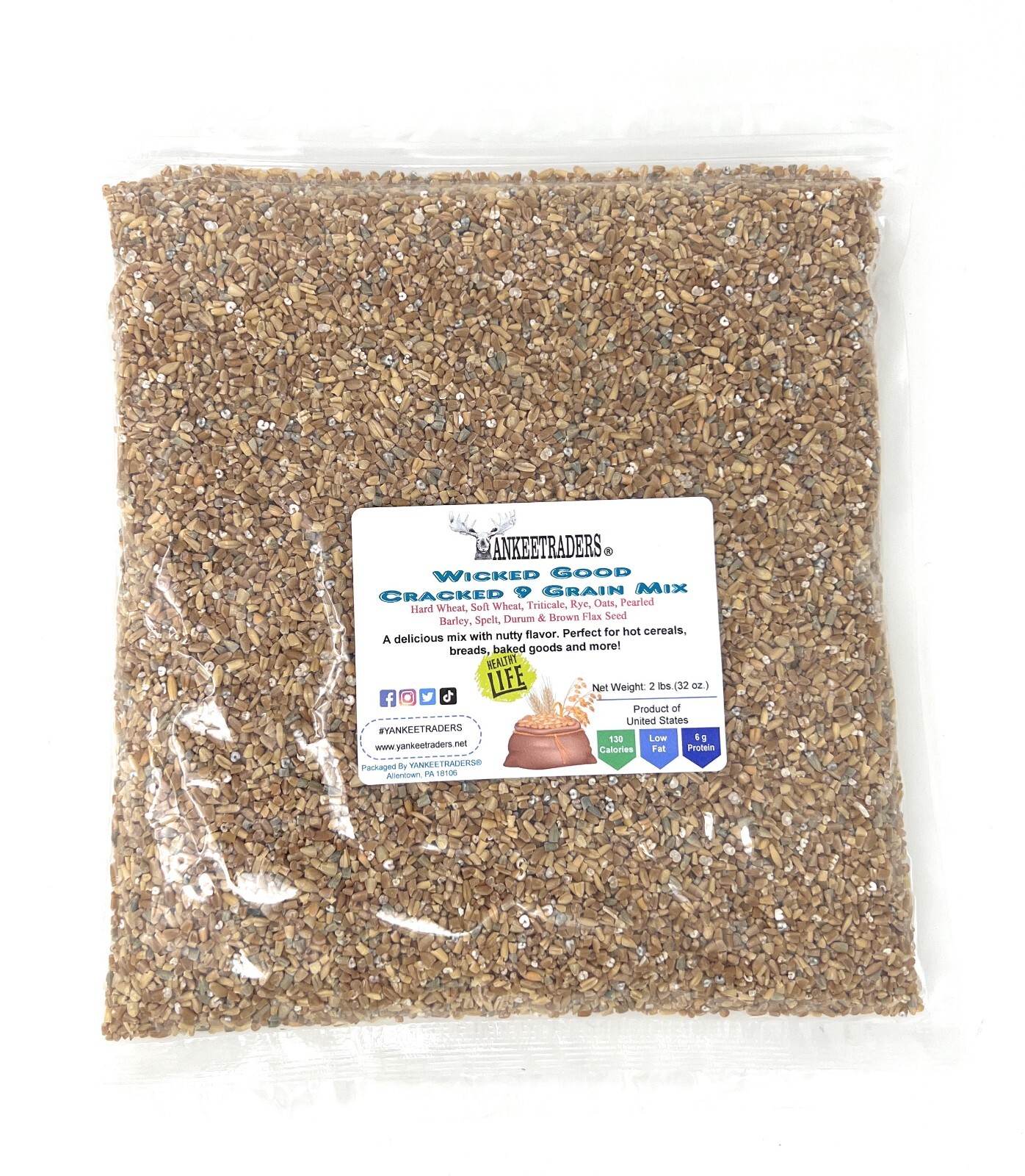 Wicked Good Cracked 9 Grain Mix, 2 lb. Bag ~ YANKEETRADERS® ~ FREE SHIPPING