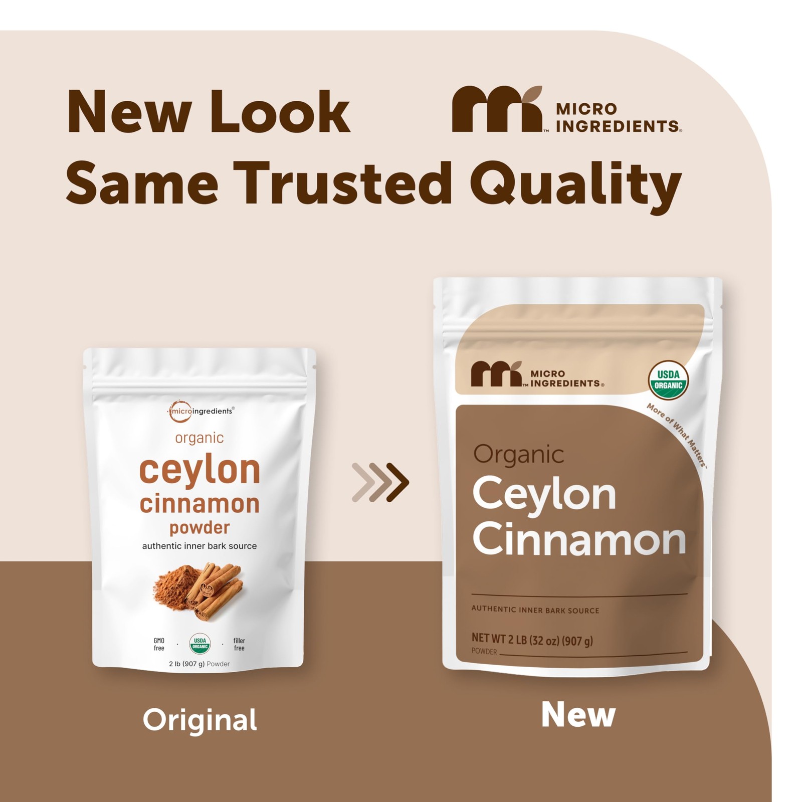 Micro Ingredients Organic Ceylon Cinnamon Powder, 2 lb Sri Lanka Source | True