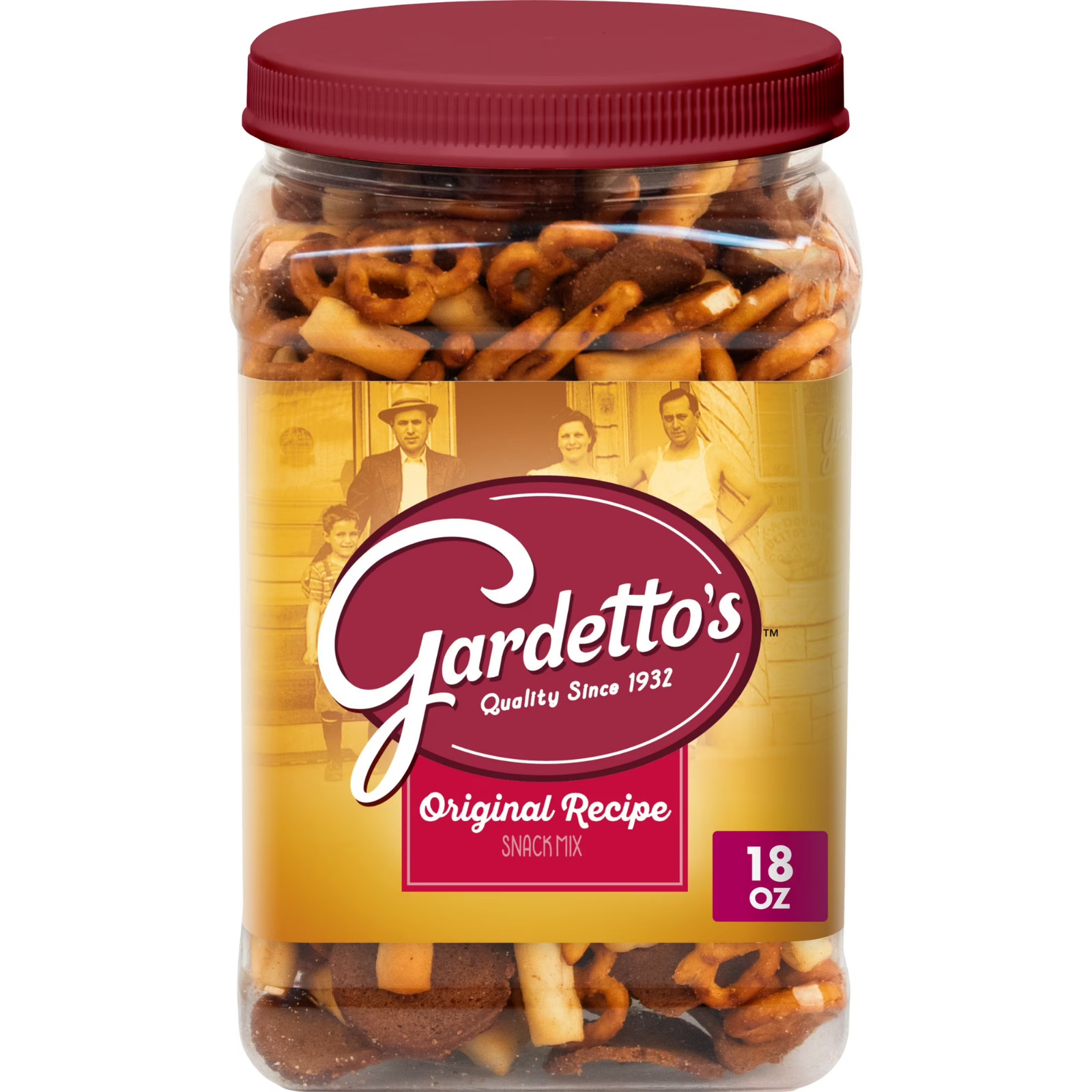 Gardetto’s Snack Mix, Original Recipe, Salty Snacks Tub, 18 oz..