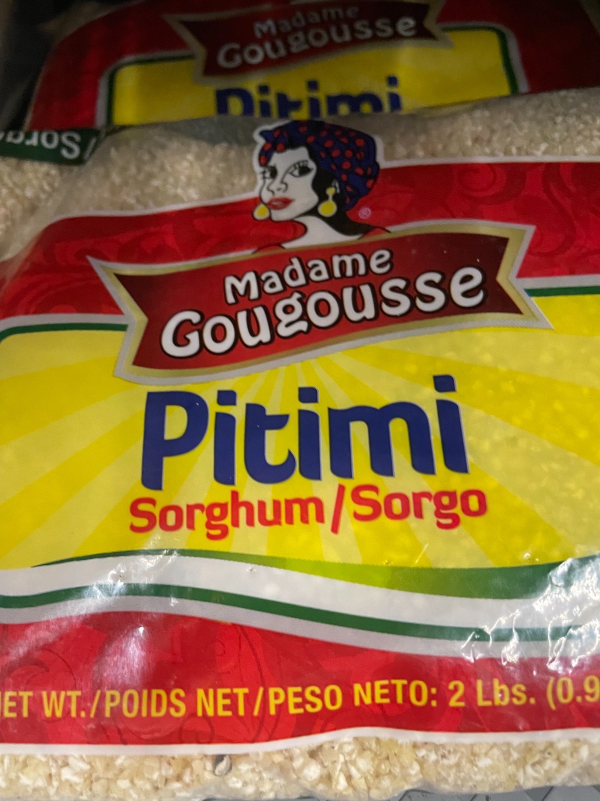 3 Pack Madame Gougousse Pitimi Sorghum Grain 2 lb Bags Gluten Free Whole Grain