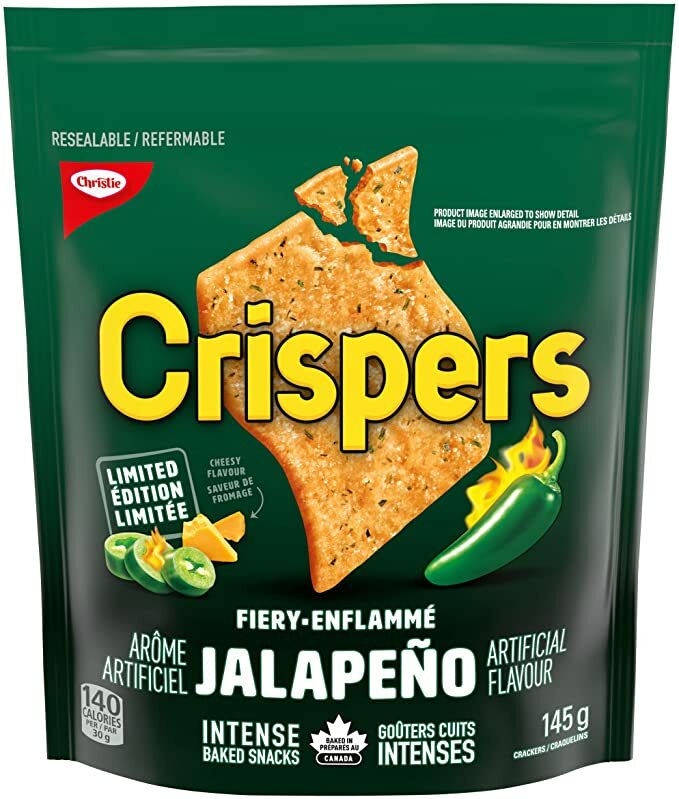 4 X Christie Crispers Fiery Jalapeño Crackers 145g /5.1 oz Each -Limited Edition