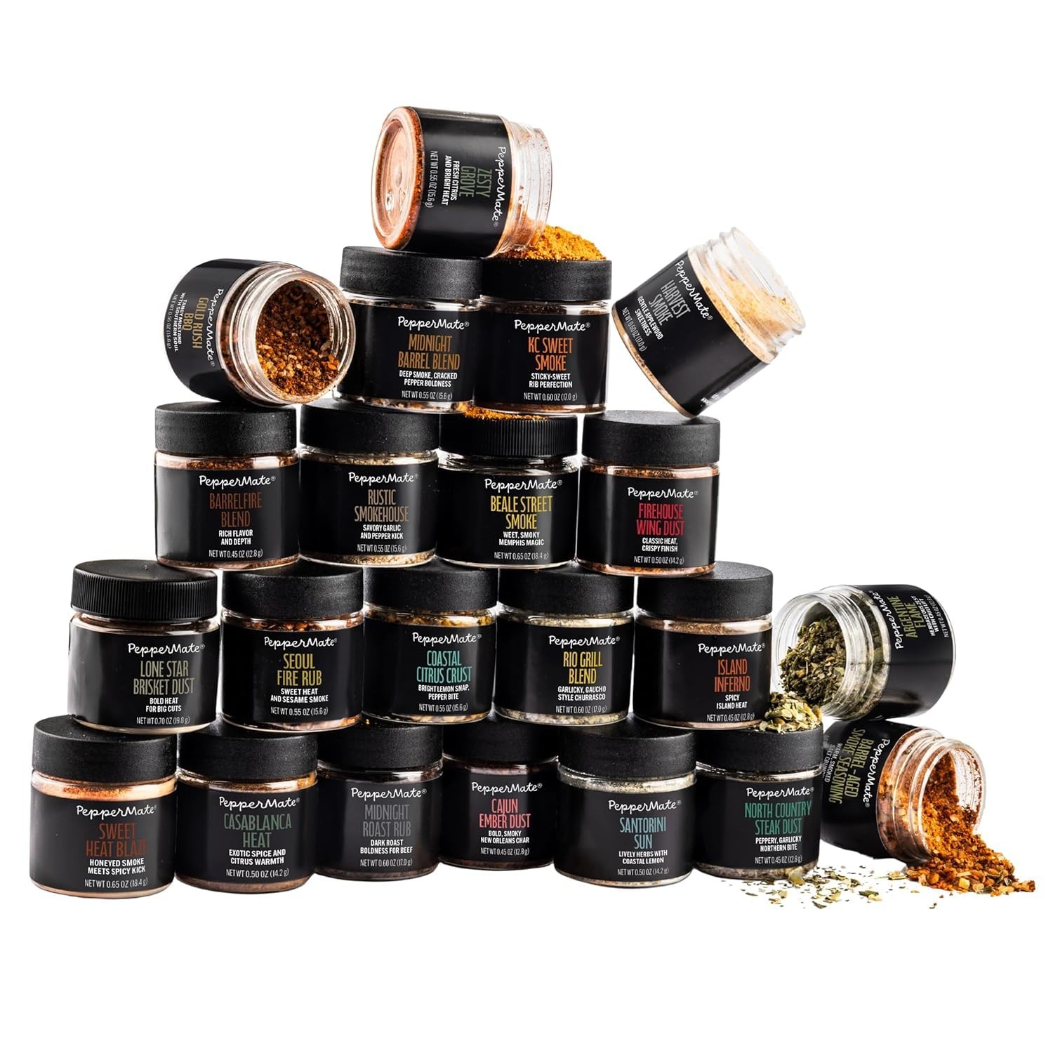 22-Spice Grilling Seasoning Gift Set Men All-Natural Non-GMO Rubs & Seasonings
