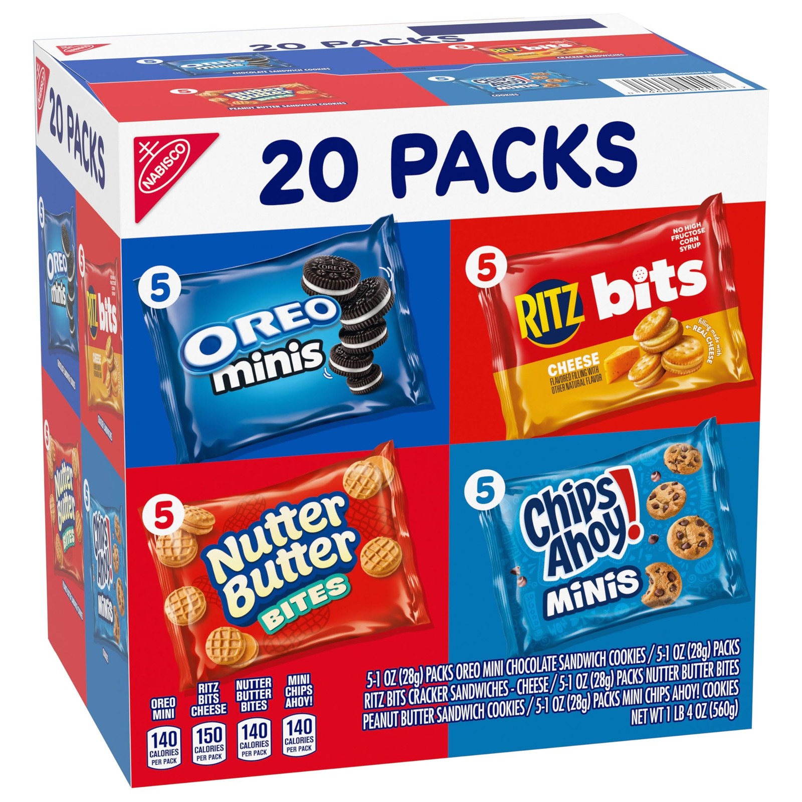 Nabisco Snacks Variety Pack, OREO Minis, Nutter Butter Bites, CHIPS AHOY! Minis