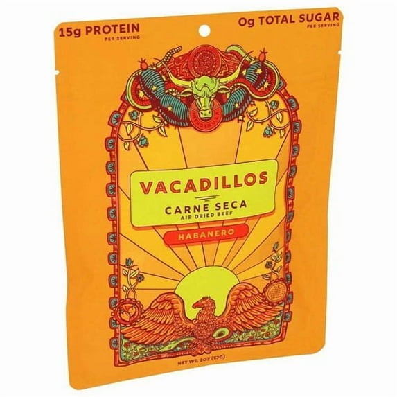 Vacadillos, Carne Seca Habanero, 2 Ounce
