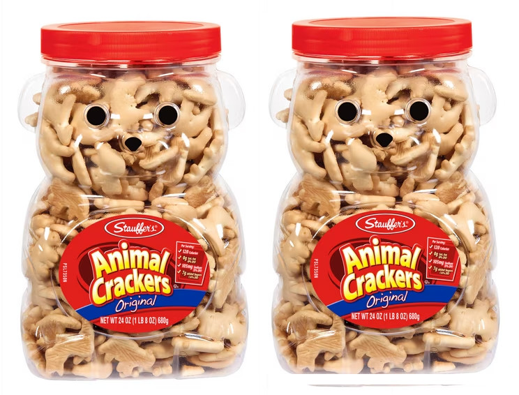 Stauffer’s Original Animal Crackers, 24 oz Resealable Family Size Bear Jug…
