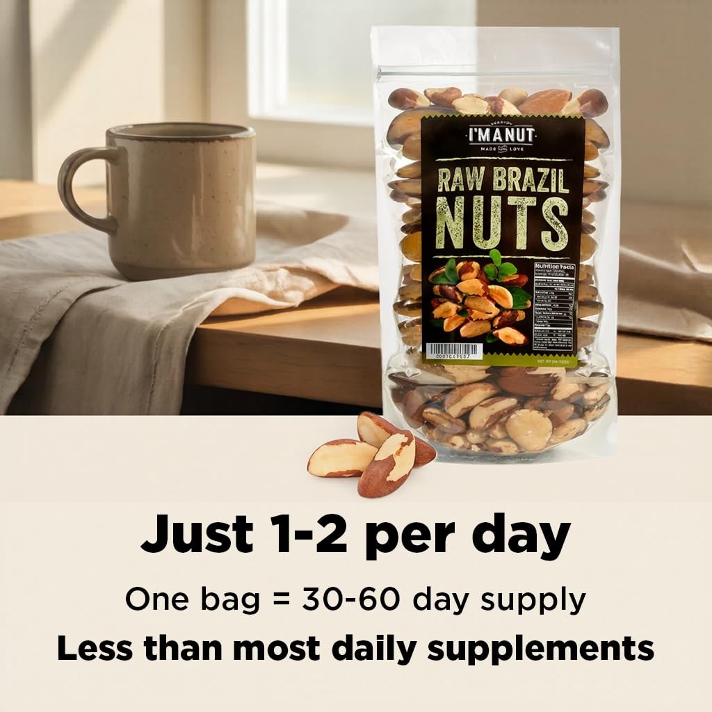 Premium Wild Harvested Raw Brazil Nuts, 1 lb (16oz) – High Selenium, Batch Teste