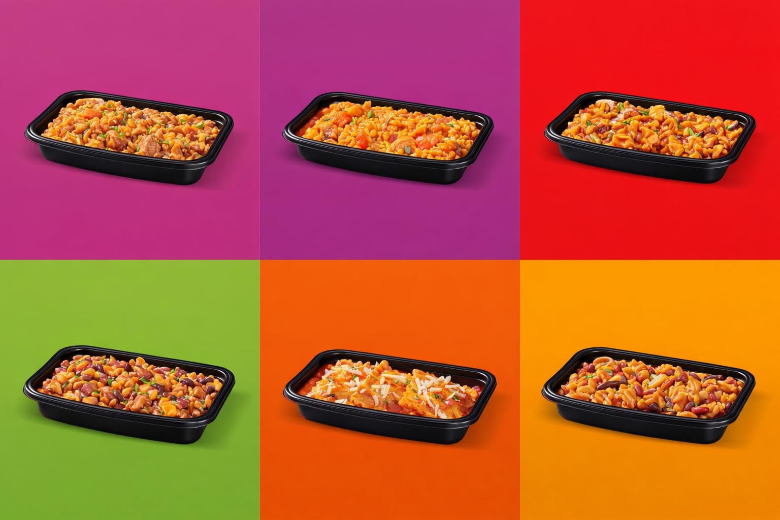 Ready to Eat Meals Variety 6 Pack Microwave Low Sodium Shelf Stable Lunch Dinner