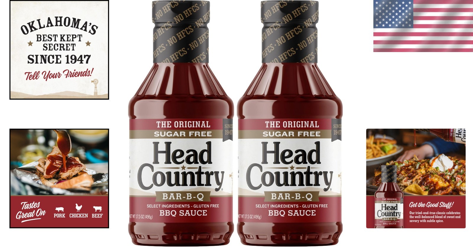 Sugar Free American BBQ Sauce (17.5 oz, Set of 2) for Delicious Grilling
