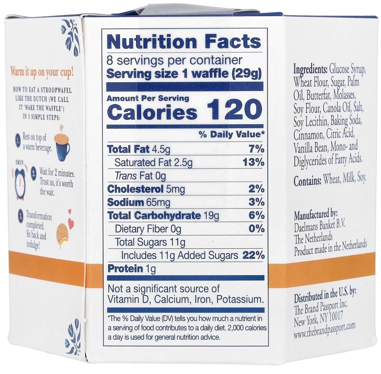 6 PACK – Daelmans, Stroopwafels, Caramel, 8 Waffles, Total 48 Waffles