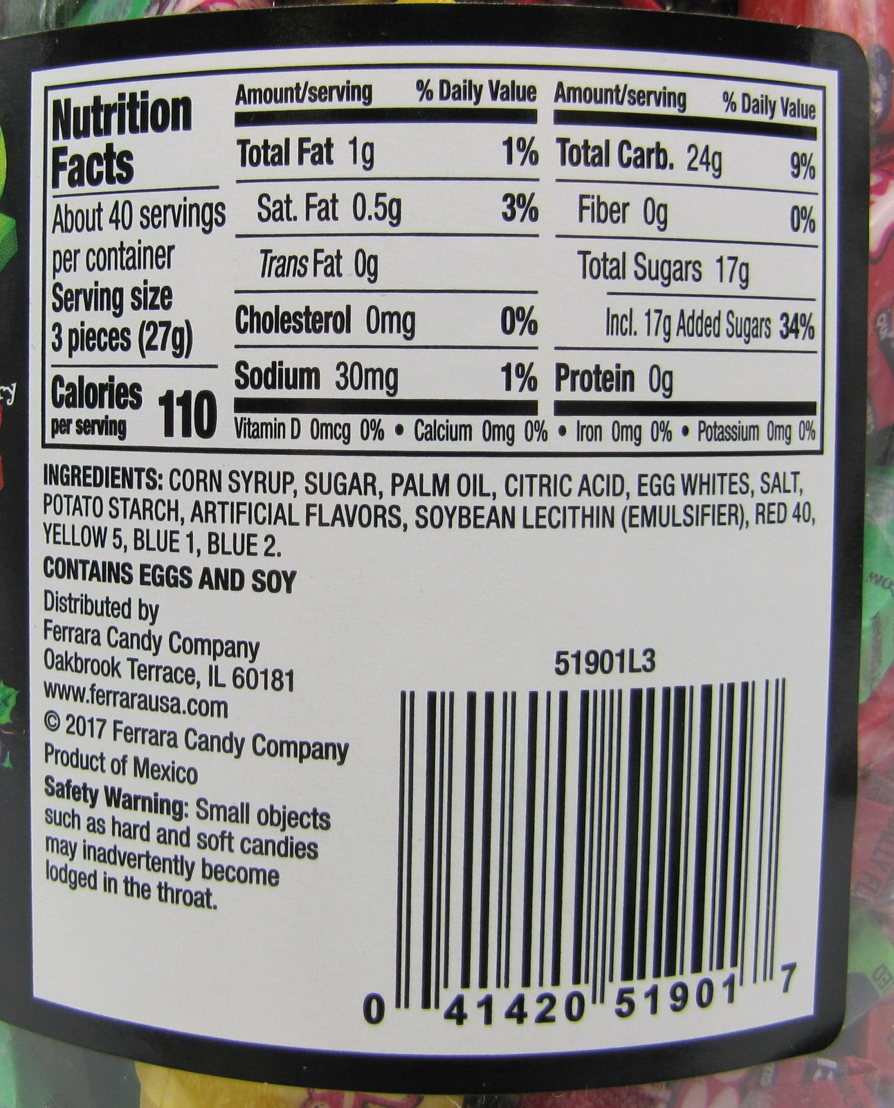 Now and Later Soft Giant Candy Tub Assorted Flavors Free Shipping Bulk 120 ct