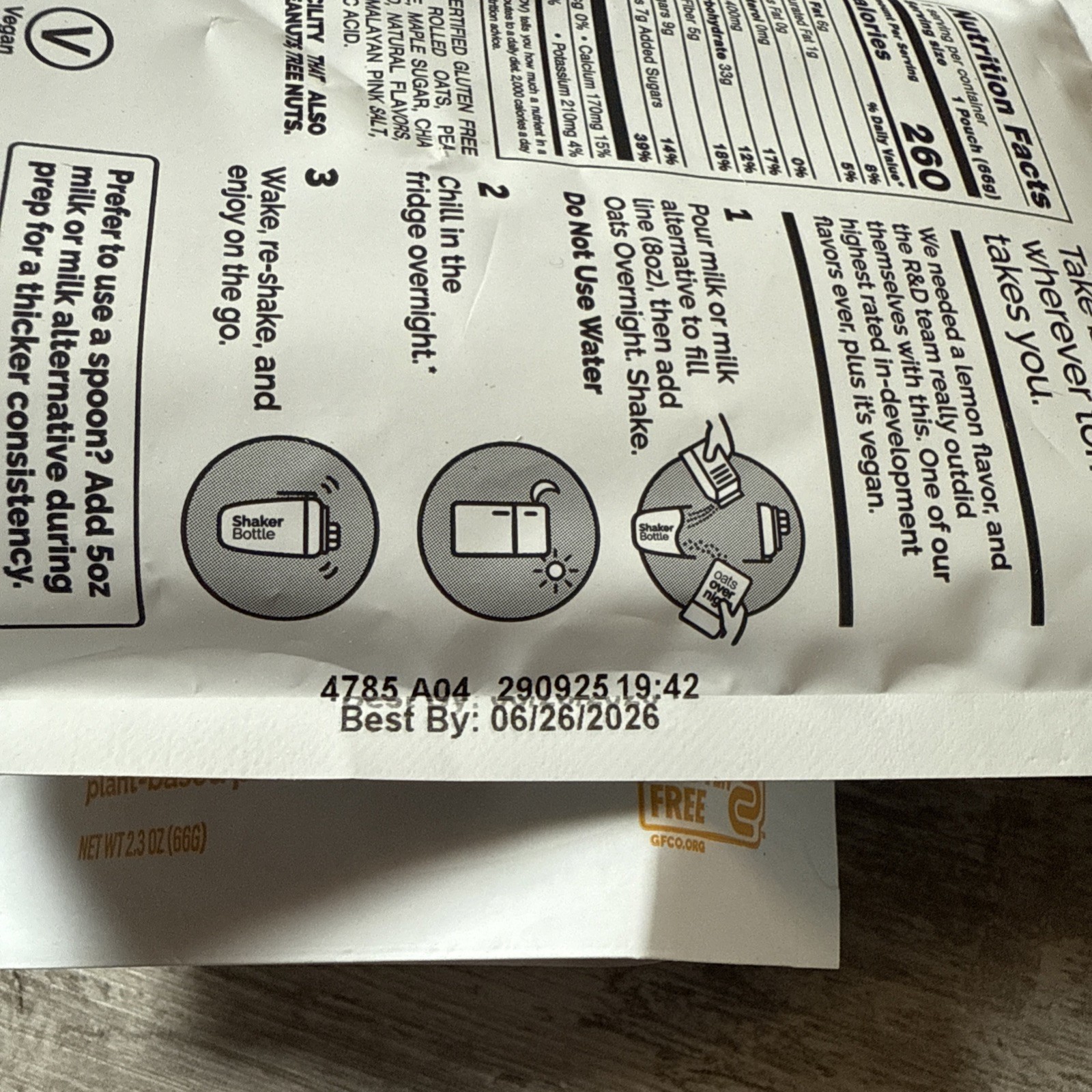 Oats Overnight Iced Lemon Loaf 20g Protein (LOT OF 2)