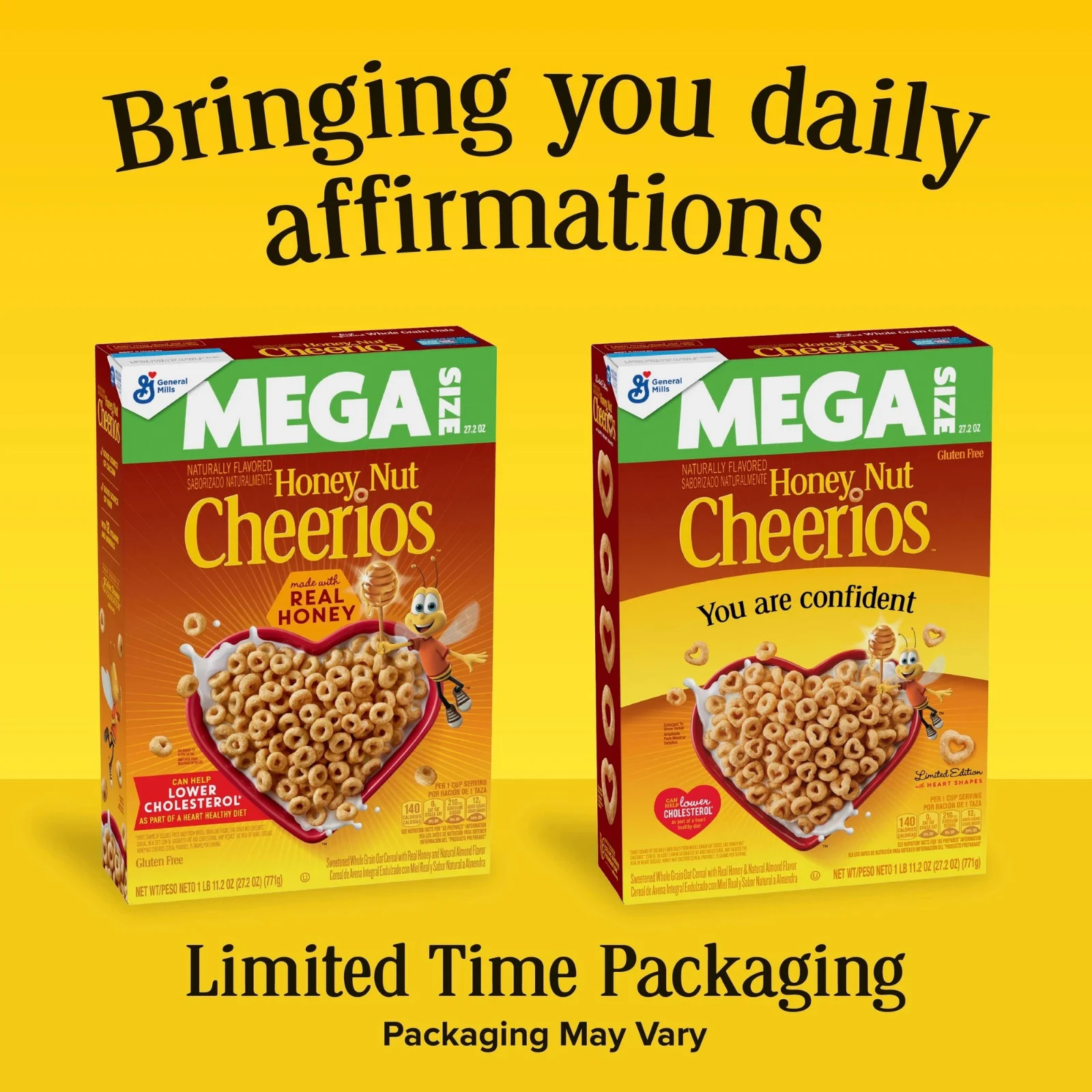 Honey Nut Cheerios, Heart Healthy Gluten Free Breakfast Cereal, Mega Size, 27.2