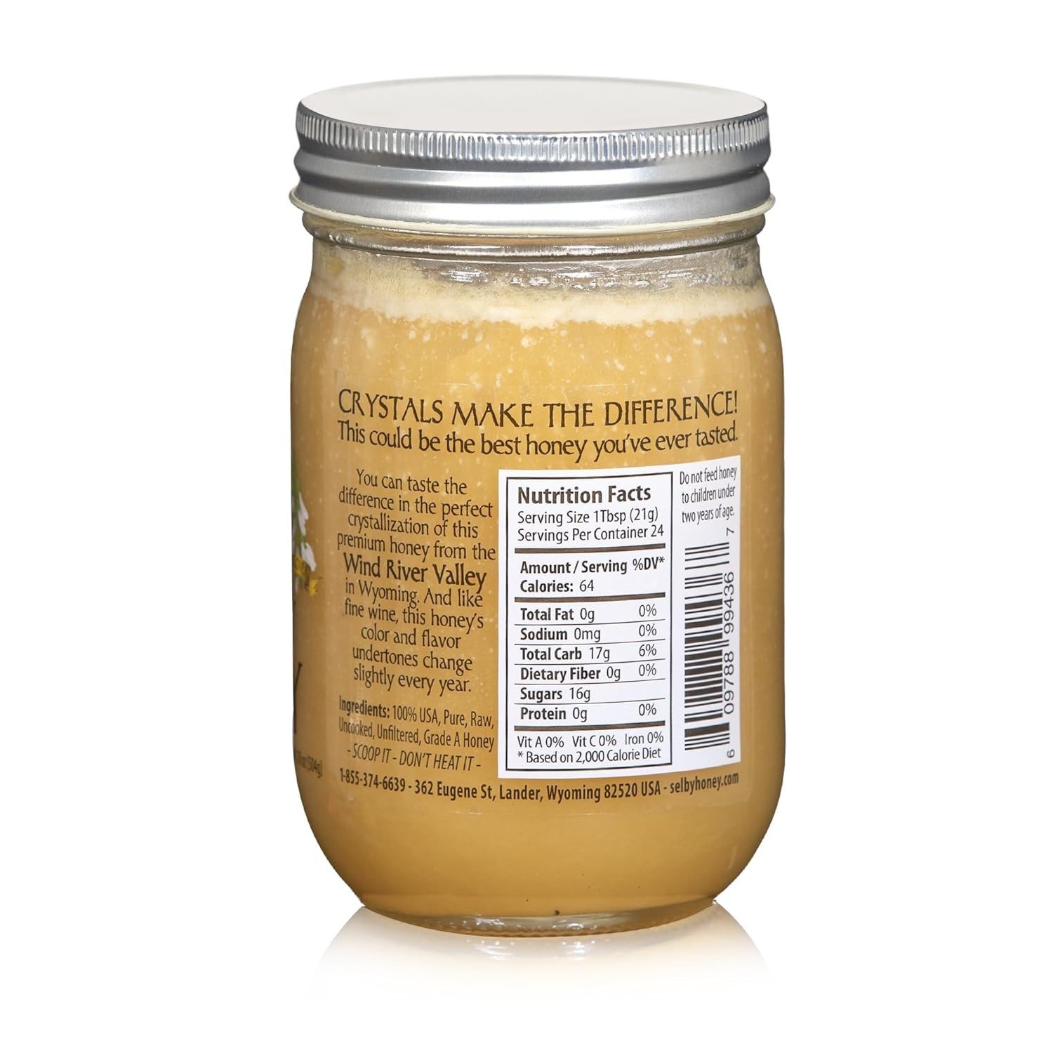 Selby Family Honey Pure Raw Wyoming Clover, 16 Oz, Pack of 3