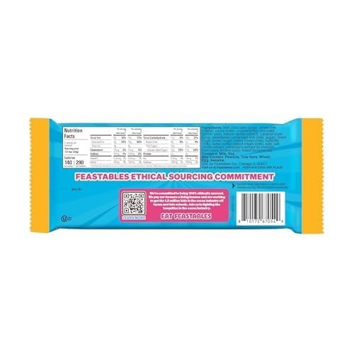 MrBeast Feastables Caramel Chocolate Bar King Size 10 Ct Fairtrade Cocoa