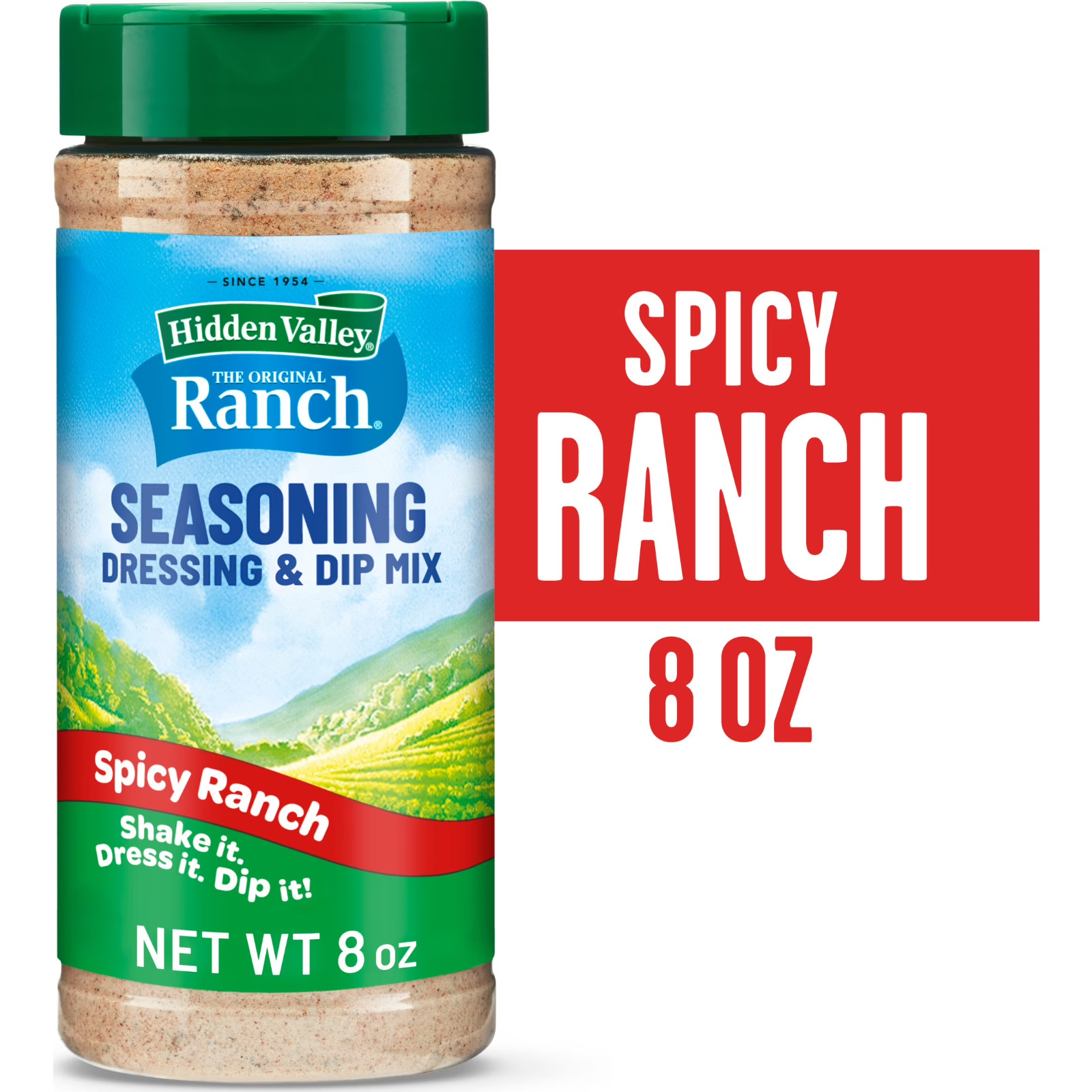 Hidden Valley SPICY RANCH Seasoning Salad Dressing & Dip Mix 8oz BB: 11/26