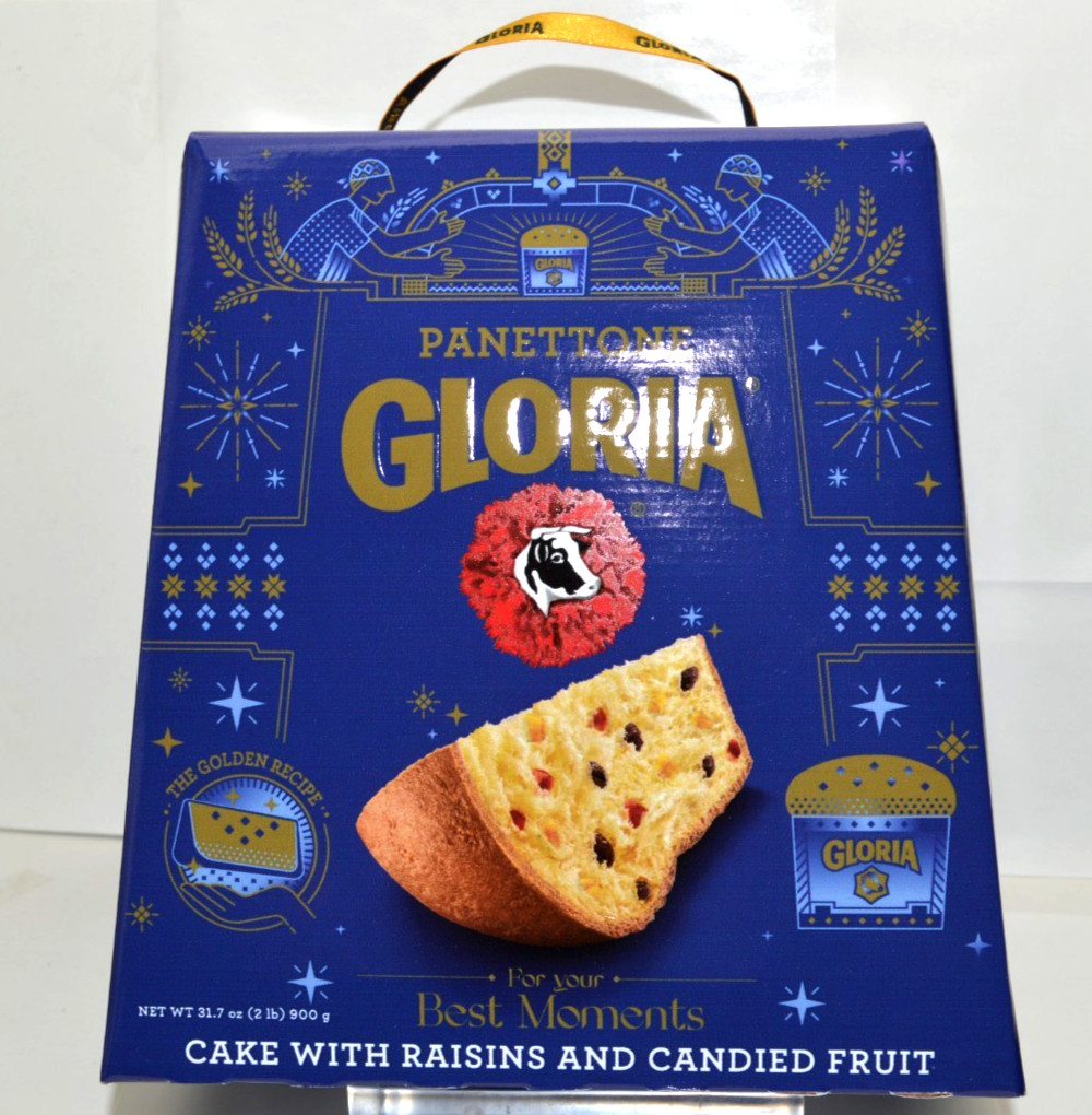 Gloria Panettone Traditional Christmas Cake with Raisins & Candy Fruit 900g