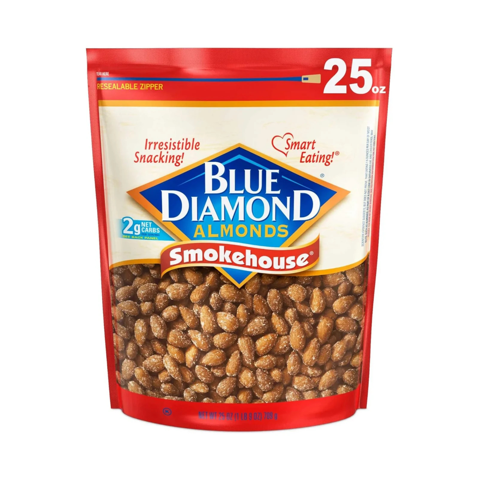 Blue Diamond Almonds, Smokehouse Flavored Snack Nuts for Healthy Snacking, Lunch