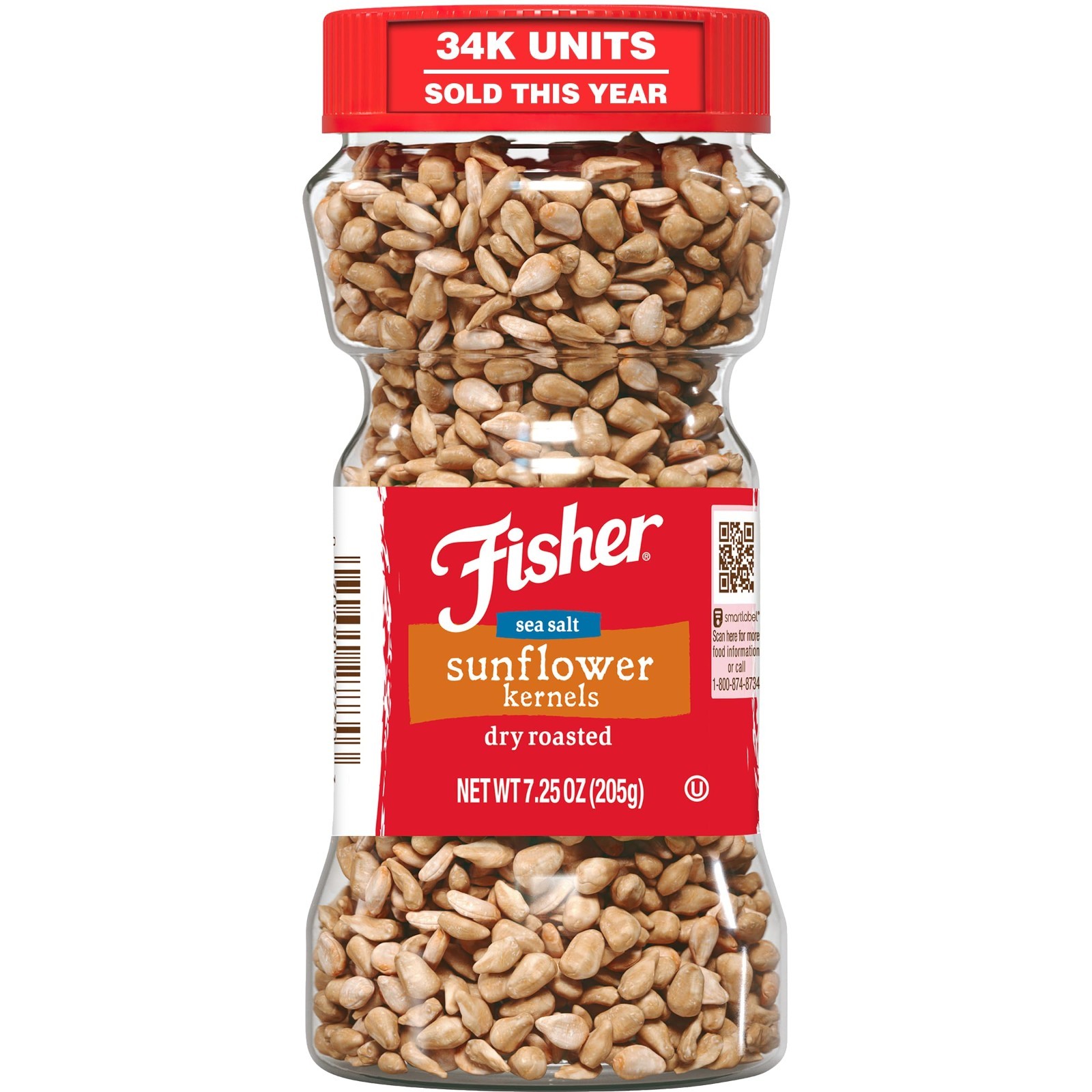 Fisher Dry Roasted Sunflower Seeds Kernels with Sea Salt, 7.25 Oz | Ebay