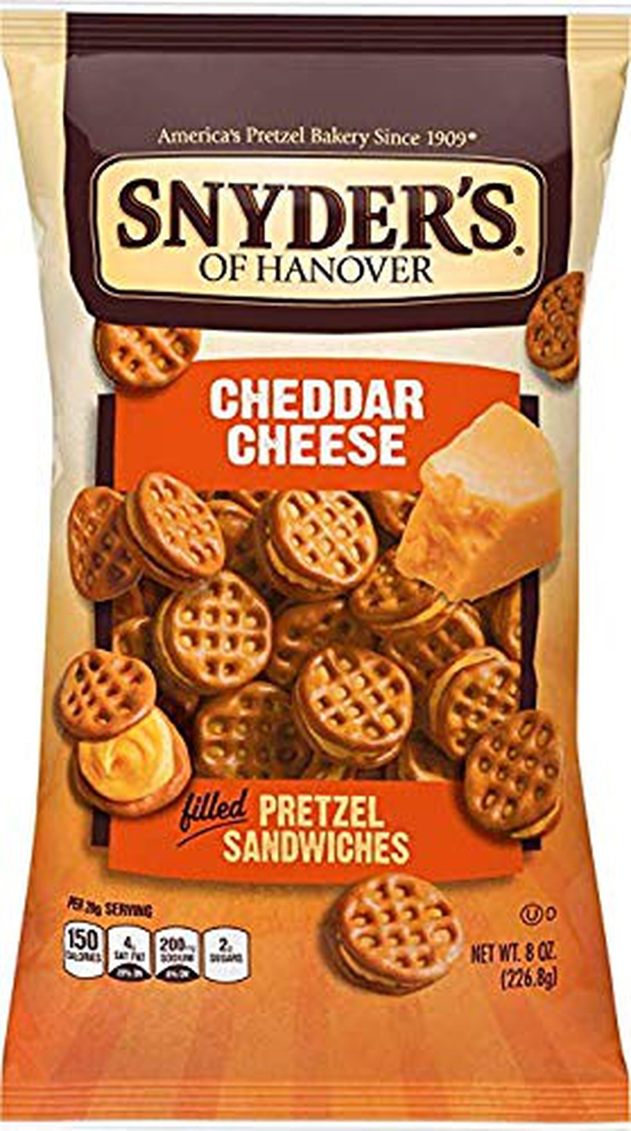 Snyder’s of Hanover Pretzel Sandwiches – Cheddar Cheese – 8 oz – 2 pk