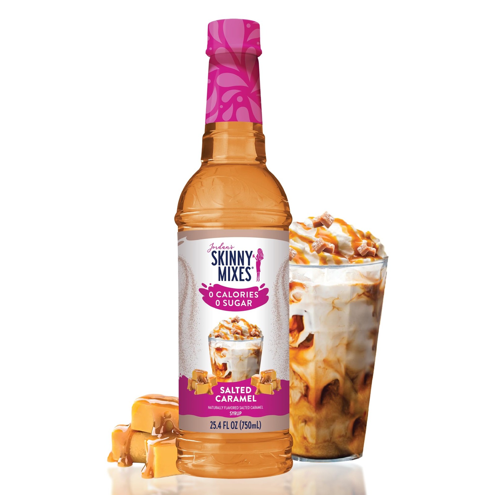Jordan’s Skinny Mixes Sugar Free Coffee Syrup, Salted 25.4 Fl Oz (Pack of 1)