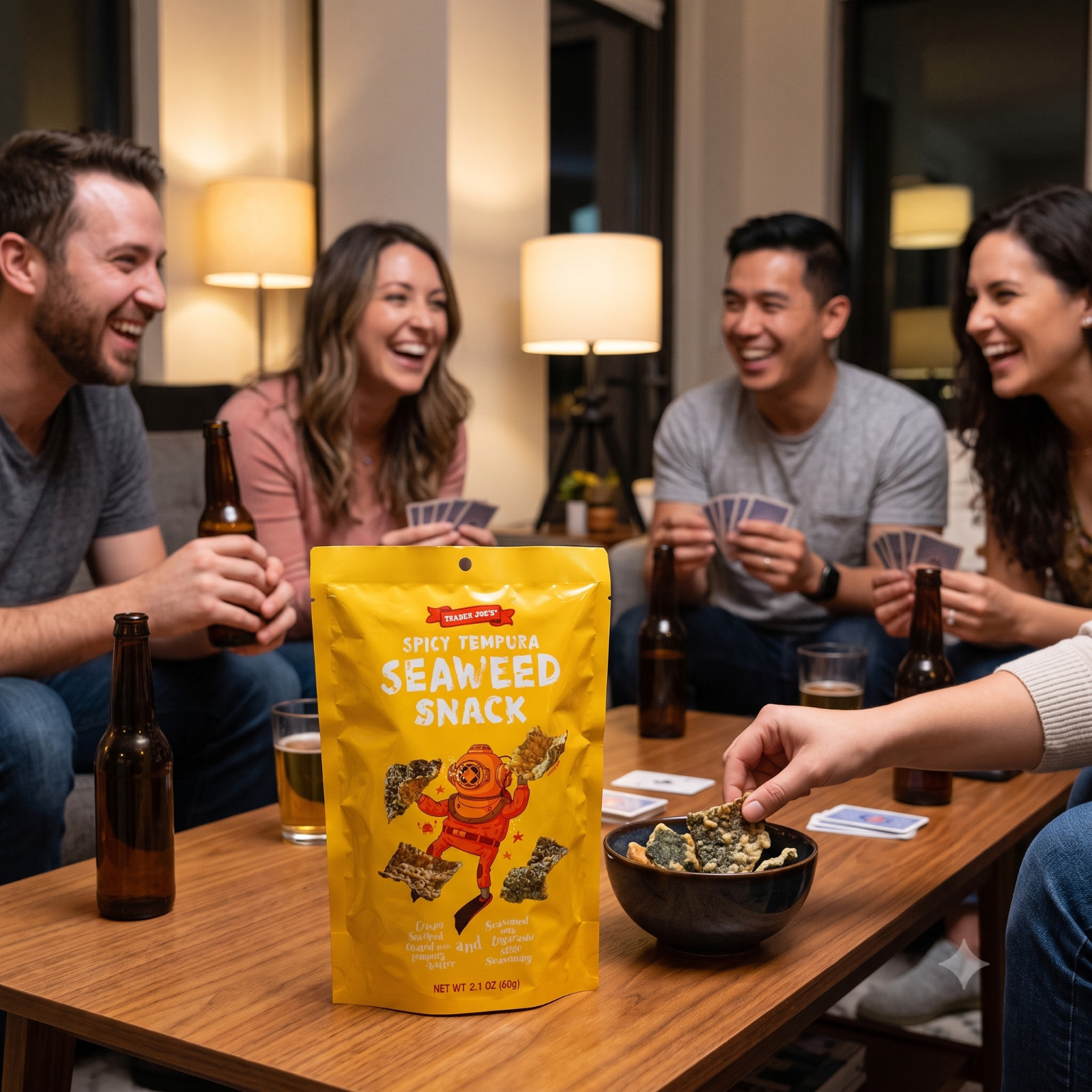 4 Pack Trader Joe’s Spicy Tempura Seaweed Snack 2.1 oz