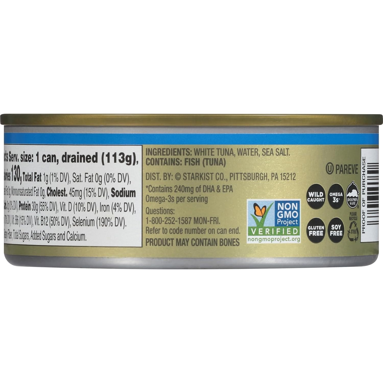 Selects Solid White Albacore Tuna In Water – 4.5 oz Can Pack of 6