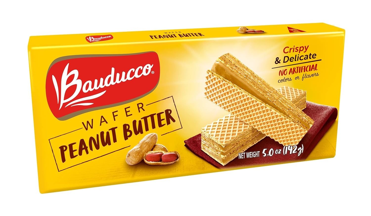 Delectable Peanut Butter Wafers – 5 Oz of Crispy Delight with 3 Cream Layers