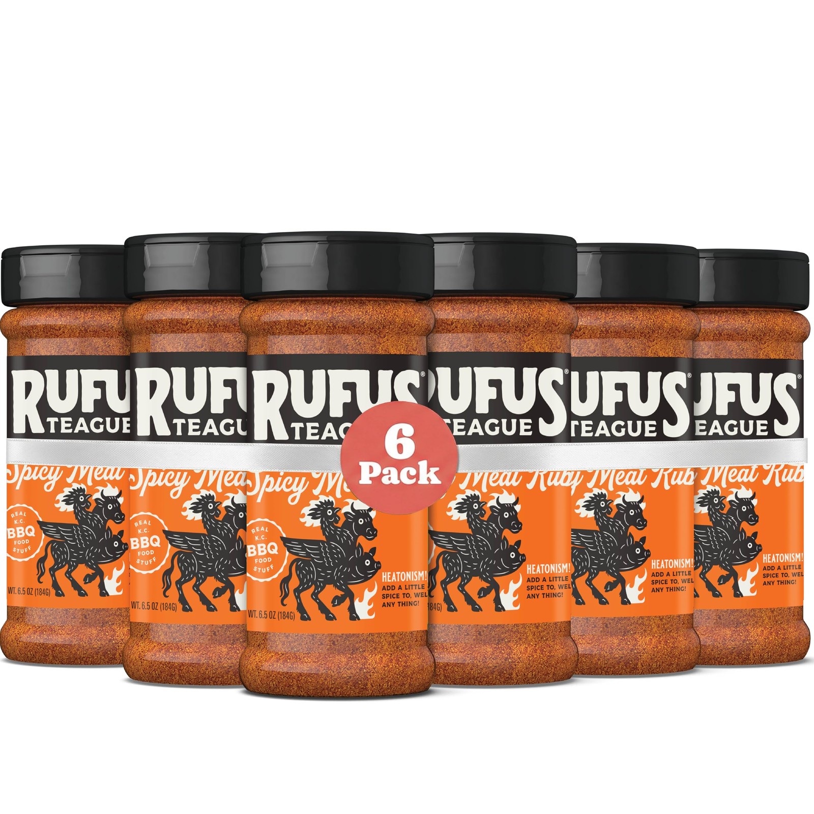 Spicy Meat Rub, Award-Winning All-Purpose Spice, 6.5oz, 6 Pack