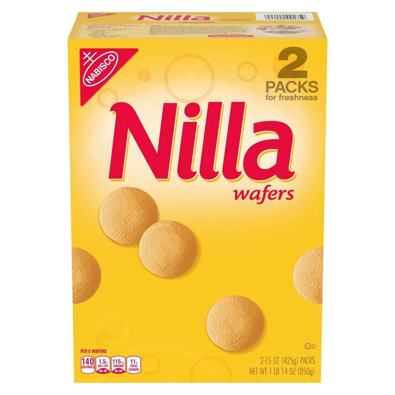 Nabisco Nilla Wafers, 15 Oz Box, 2 Boxes Per Pack