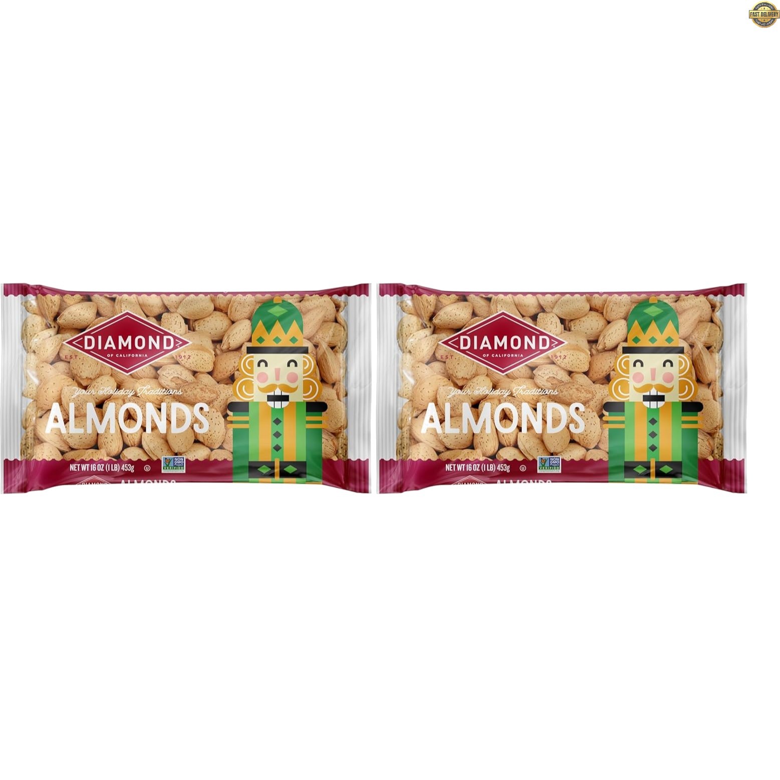 In-Shell Peerless Almonds, 16oz (Pack of 2) – Crunchy, Farm-Fresh Snack