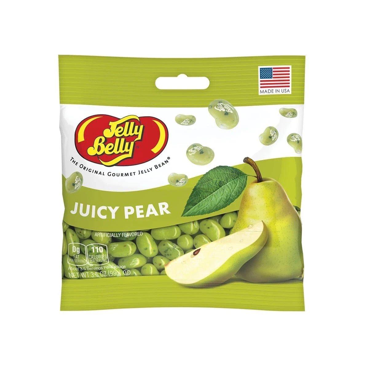 Jelly Belly 3.5 oz JUICY PEAR Gourmet Jelly Beans Candy ** BB 2/2027 **