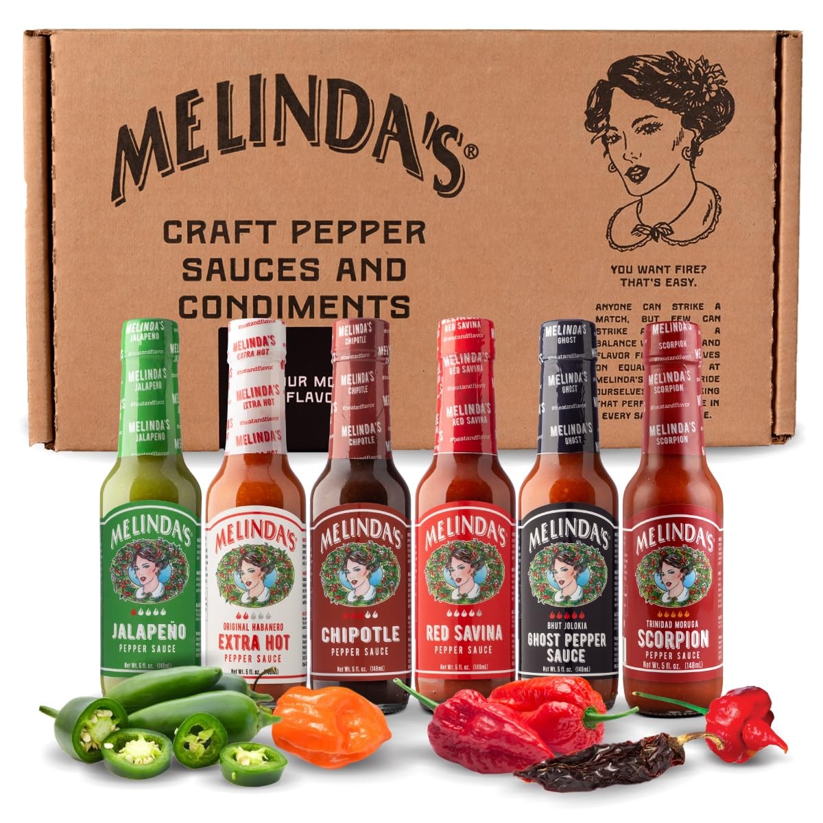 Melinda’s Pepper Sauce Challenge Collection Extra Spicy Gourmet Hot Sauce Gi…