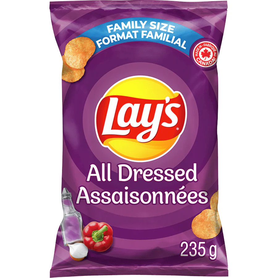 Lay’s All Dressed Potato Chips, 235g/ 8.3 oz Bag