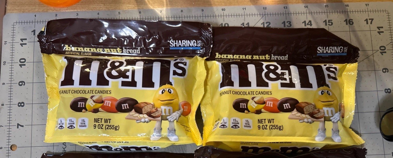 2 x Bags M&M’s Banana Nut 9oz Sharing Size Bags – Limited Edition 3/2027 VHTF