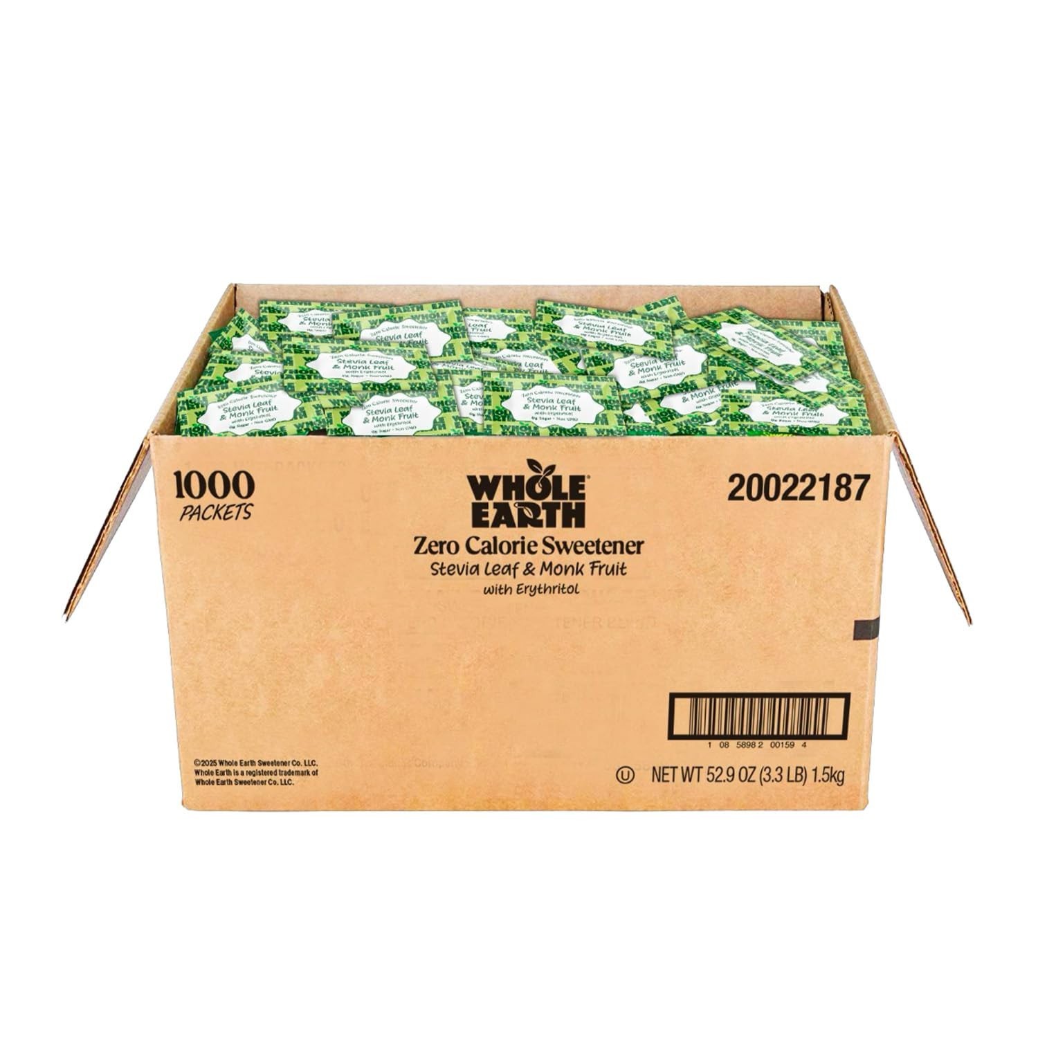 Natural Stevia & Monk Fruit Sweetener, Zero Calorie Erythritol Sugar Substitute,