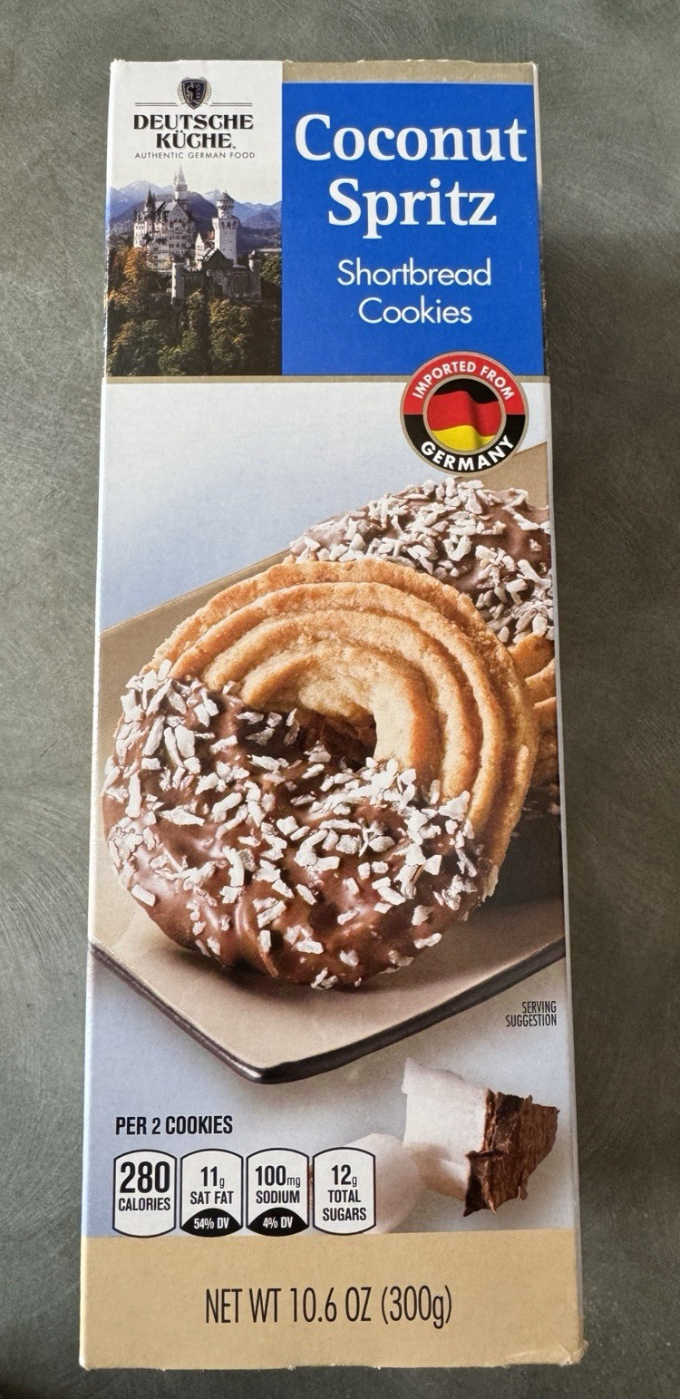 New NIB Coconut Spritz Cookies Aldi Deutsche Kuche July 30 2026 Exp