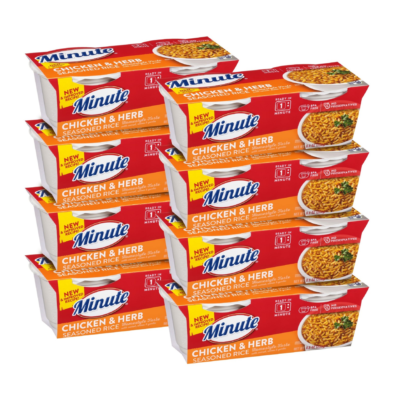 ReadytoServe Chickenand HerbFlavored Rice, Microwavable Rice Cups, 8.8Ounce C…