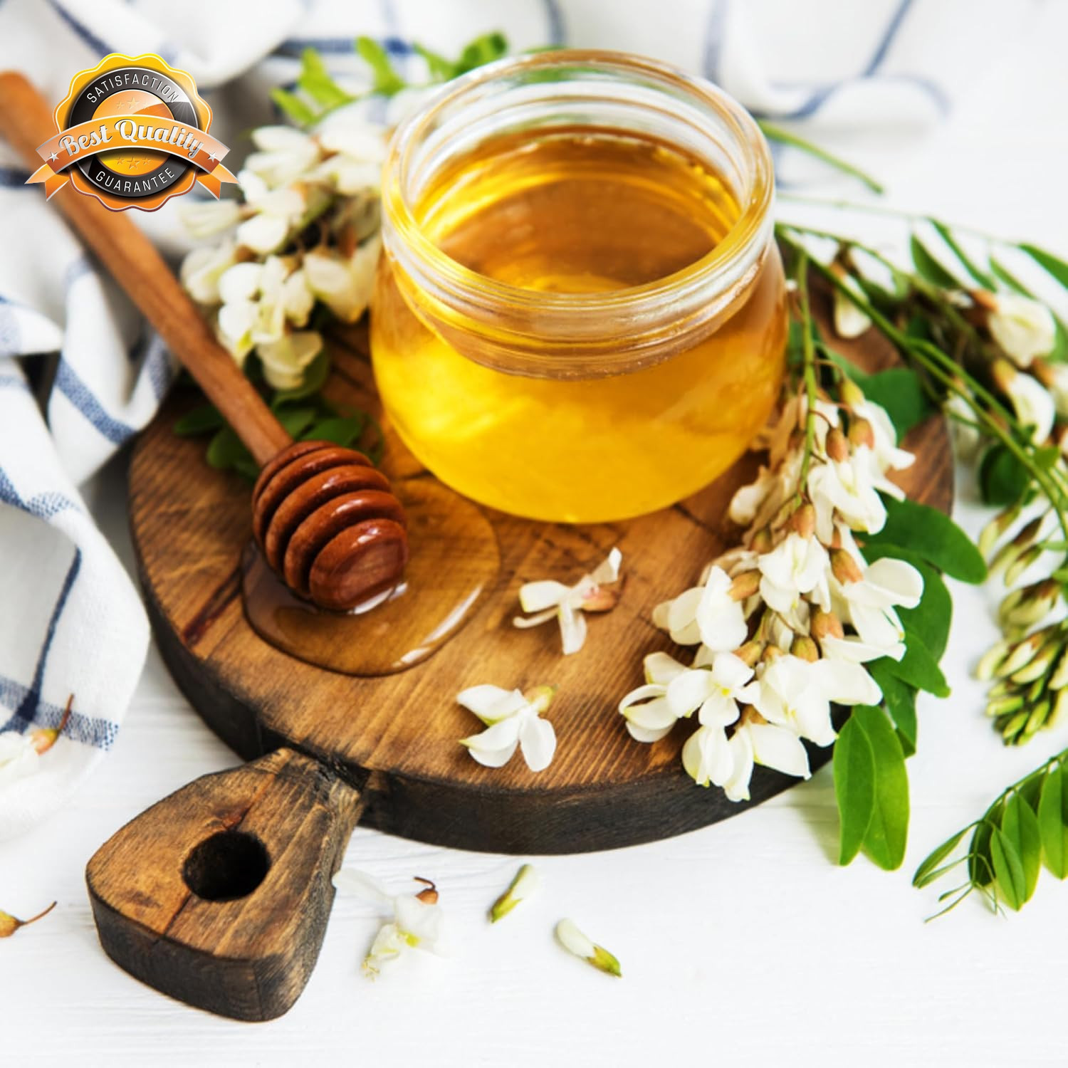 Hungarian Acacia Honey Raw Natural Liquid Pure Sweetener Glass Jar 17oz