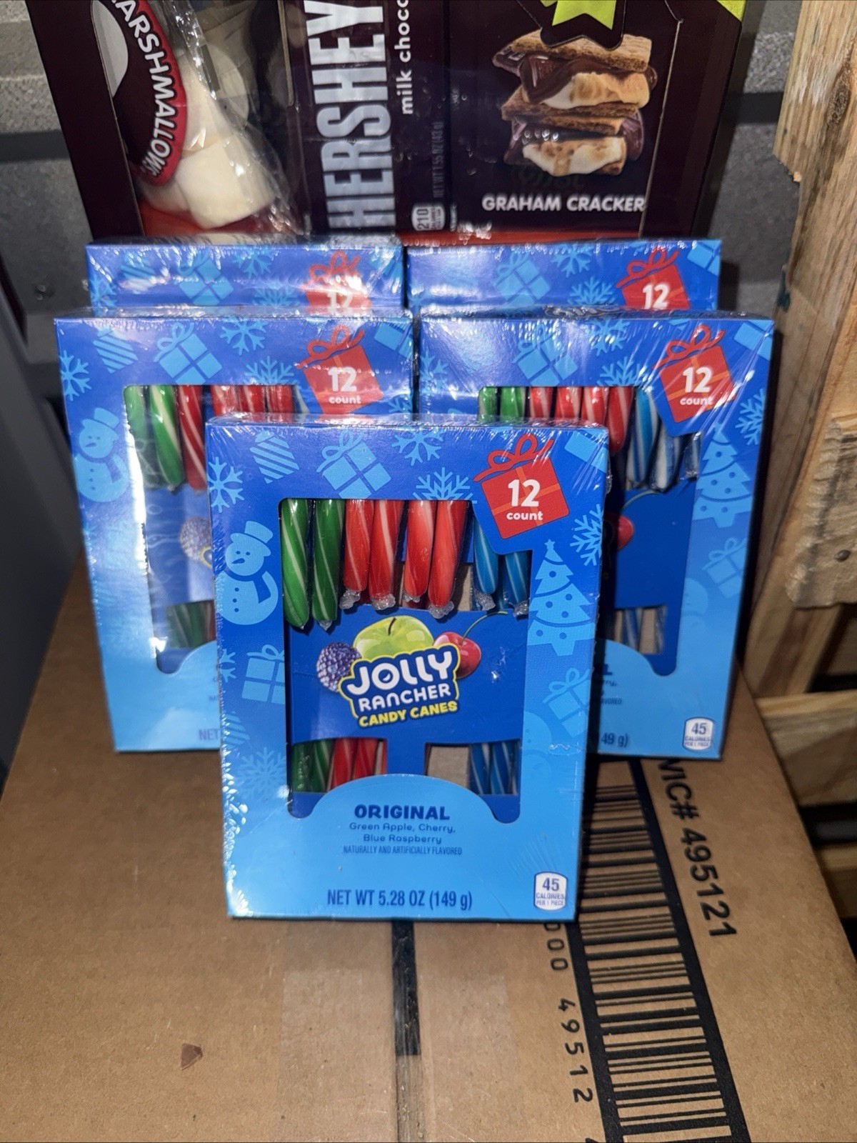 Jolly Rancher Candy Canes Bundle Lot of 5- 12 packs BB 2027