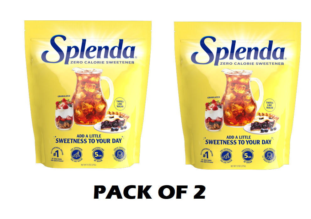 SPLENDA No Calorie Sweetener, Granulated Sugar Substitute, Resealable Twin Pack