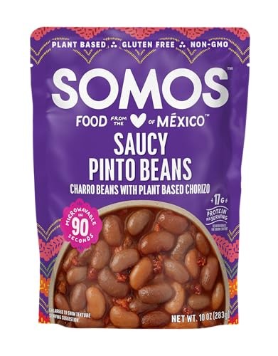 SOMOS Saucy Pinto Beans 10oz – Plant-Based Chorizo, Gluten-Free, Non-GMO