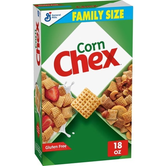 Corn Chex Gluten Free Breakfast Cereal Family Size 18 oz Whole Grain 1 or 2 Pack