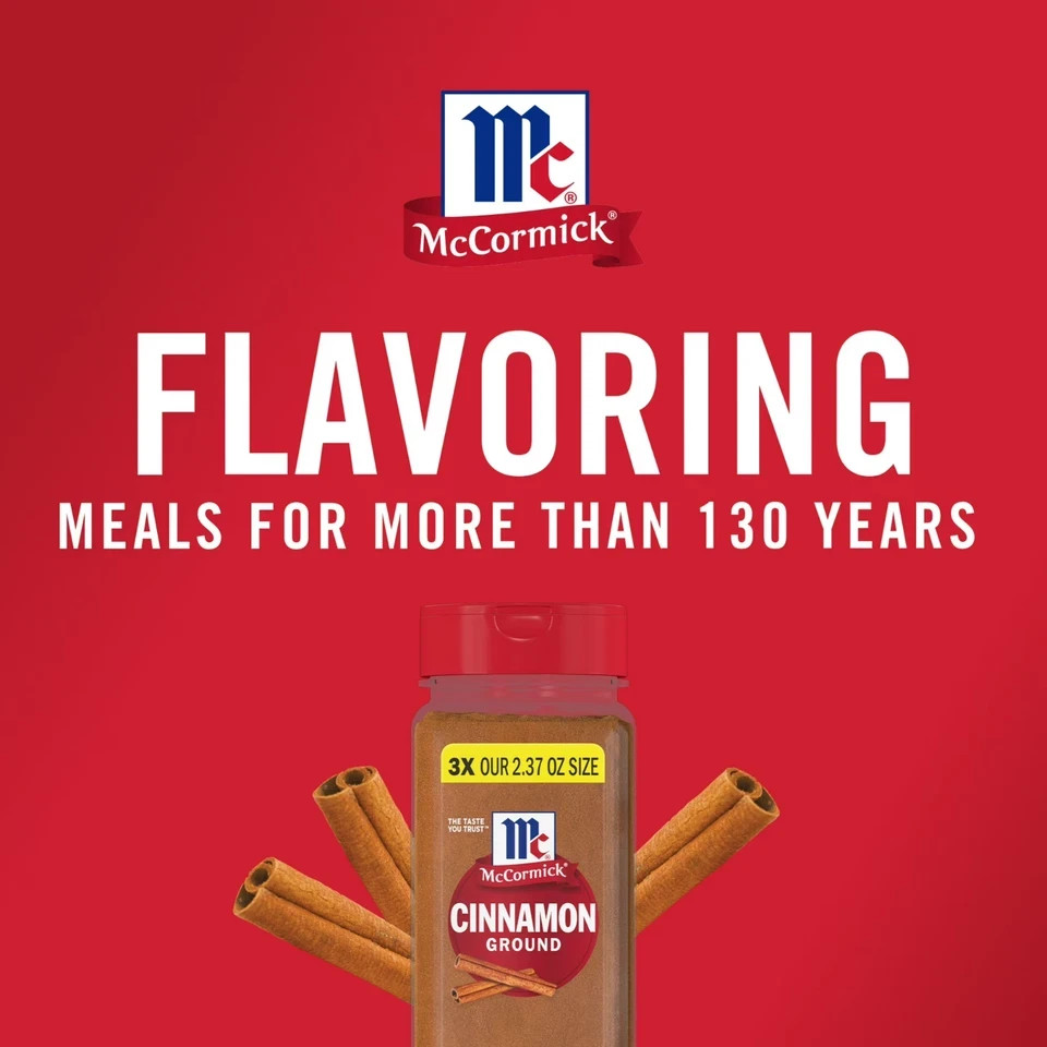 McCormick Kosher Ground Cinnamon, 7.12 oz Bottle….
