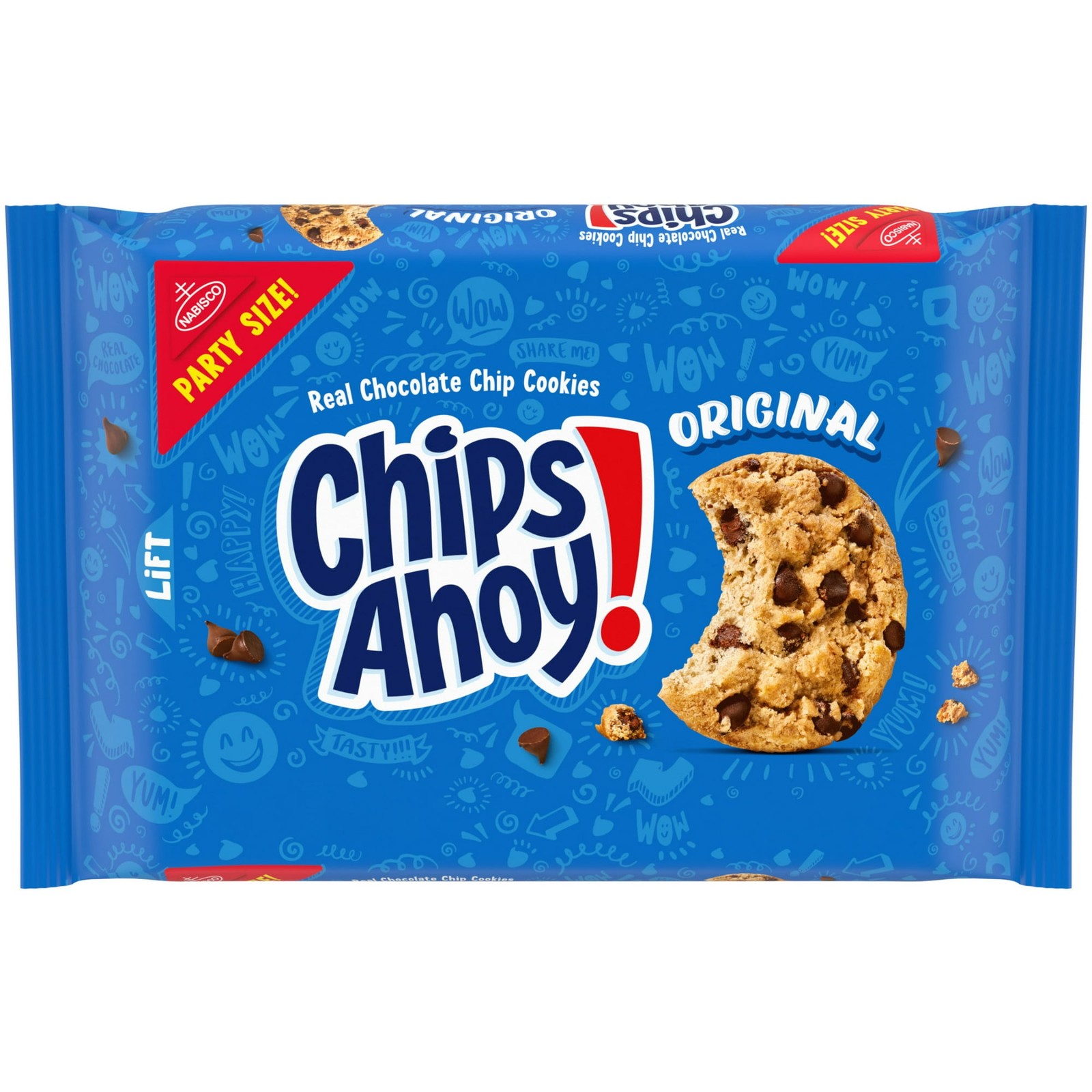 CHIPS AHOY! Original Chocolate Chip Cookies, Party Size, 25.3 oz Free Shipping