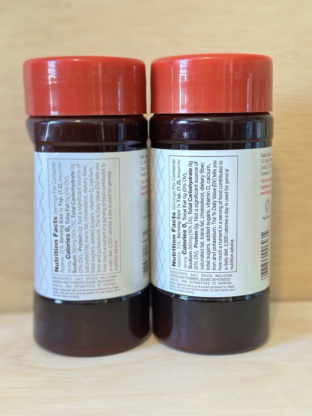 Lot 2-Badia All Purpose Seasoned Salt- Gluten Free 16 0z Ea Exp 8/28