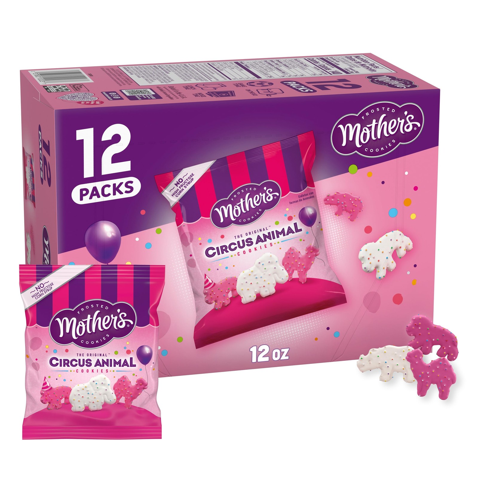 Mother’s Cookies Circus Animal Cookies, 12 oz Caddy 12 Count
