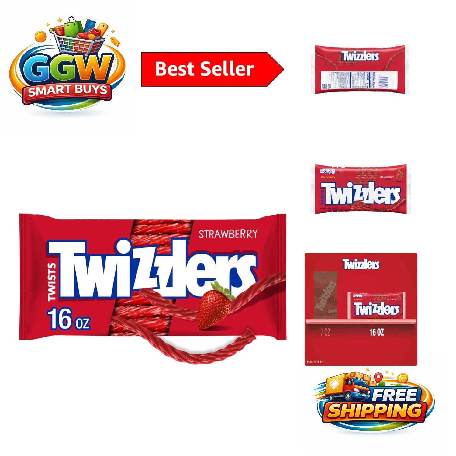 Twists Strawberry Chewy Treat – 16 Oz Grab & Go Bag for Every Occasion