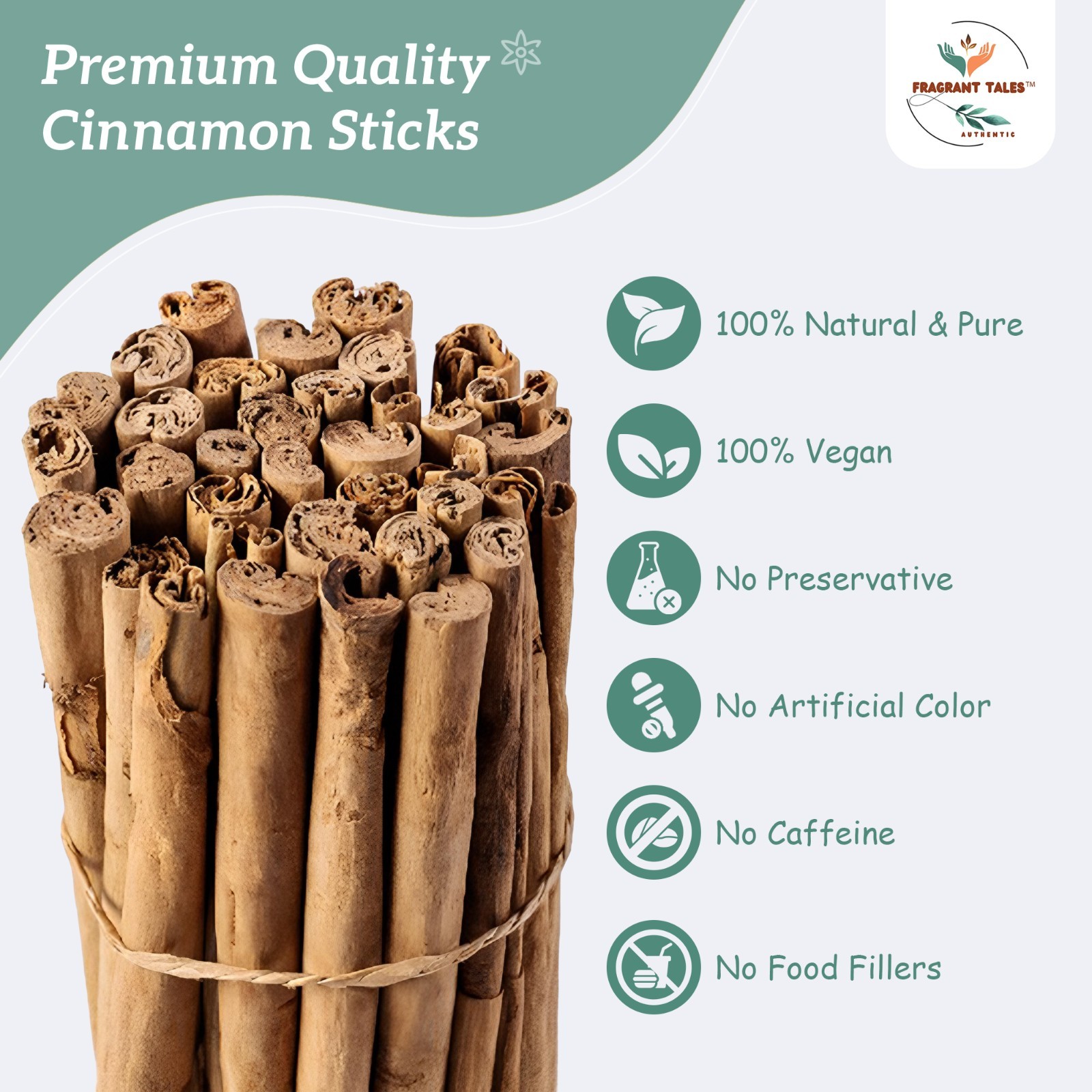 Premium Organic Ceylon Cinnamon Sticks – 1 LB (454g), USDA Certified, Non-GMO