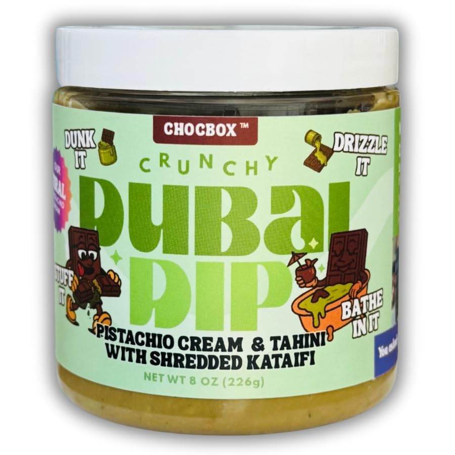 Chocbox Viral Dubai Dip – Pistachio Cream & Tahini, 16oz – Sweet & Savory Spread